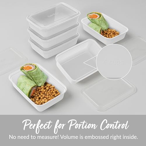 Image of Bentgo Prep 1-Compartment Meal Prep Containers with Lids, 20 Piece Set