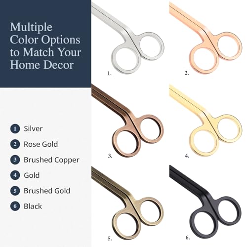 Airy Abode Candle Wick Trimmer 2 Pack, 7 Inch Stainless Steel Wick Cutters for Candles, Cleaner Burn and Less Soot, Brushed Copper by Airy Abode - Used condition - Image 3