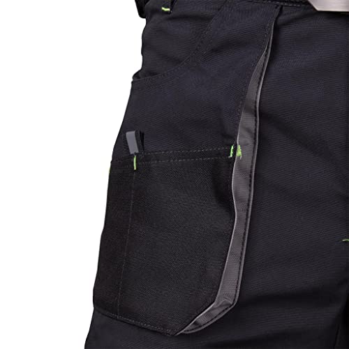 REIS FORECO-TS BJS Arbeitsshorts für Herren, Cargo-Shorts, Sicherheitsshorts, Arbeitsshorts, Garten-Shorts, Grau-Schwarz-Hellgrau, Größe: S