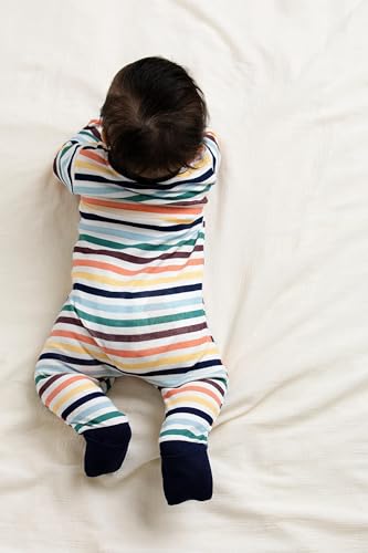 Image of MONICA + ANDY One Piece Baby Pajamas, 100% Organic Baby Clothes for Girls and Boys, Sizes For Newborn and Infant