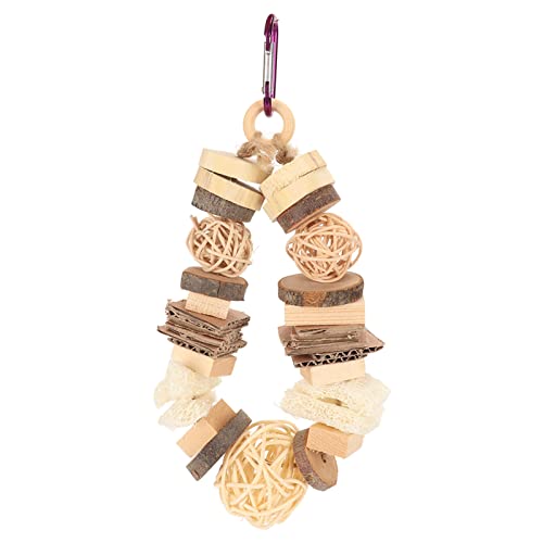 Jouets à mâcher Zerodis perruche, balles rattan loofah carton oiseau
