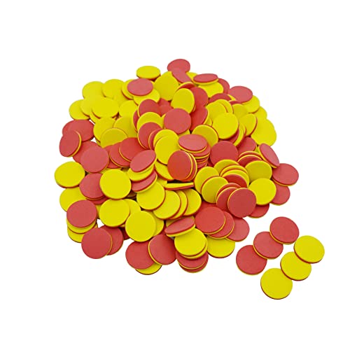 Image of DNB 2-Color Foam Counters - 1 Inch Red-Yellow Double-Sided Math Counters, Early Learning Counting Chips, 200 Pieces