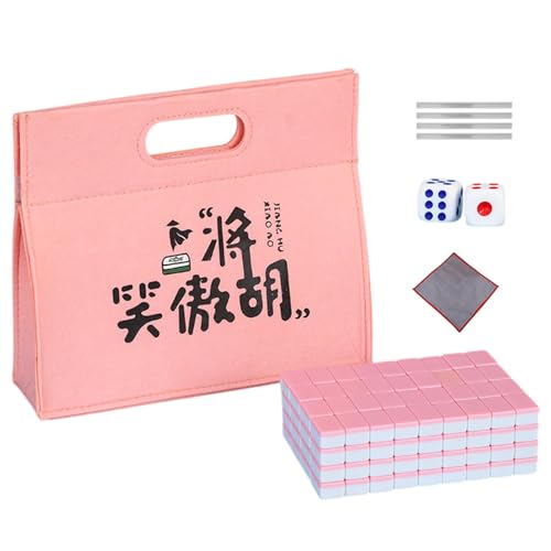 Juego de Mahjong Chino de Viaje con Estuche y Mantel