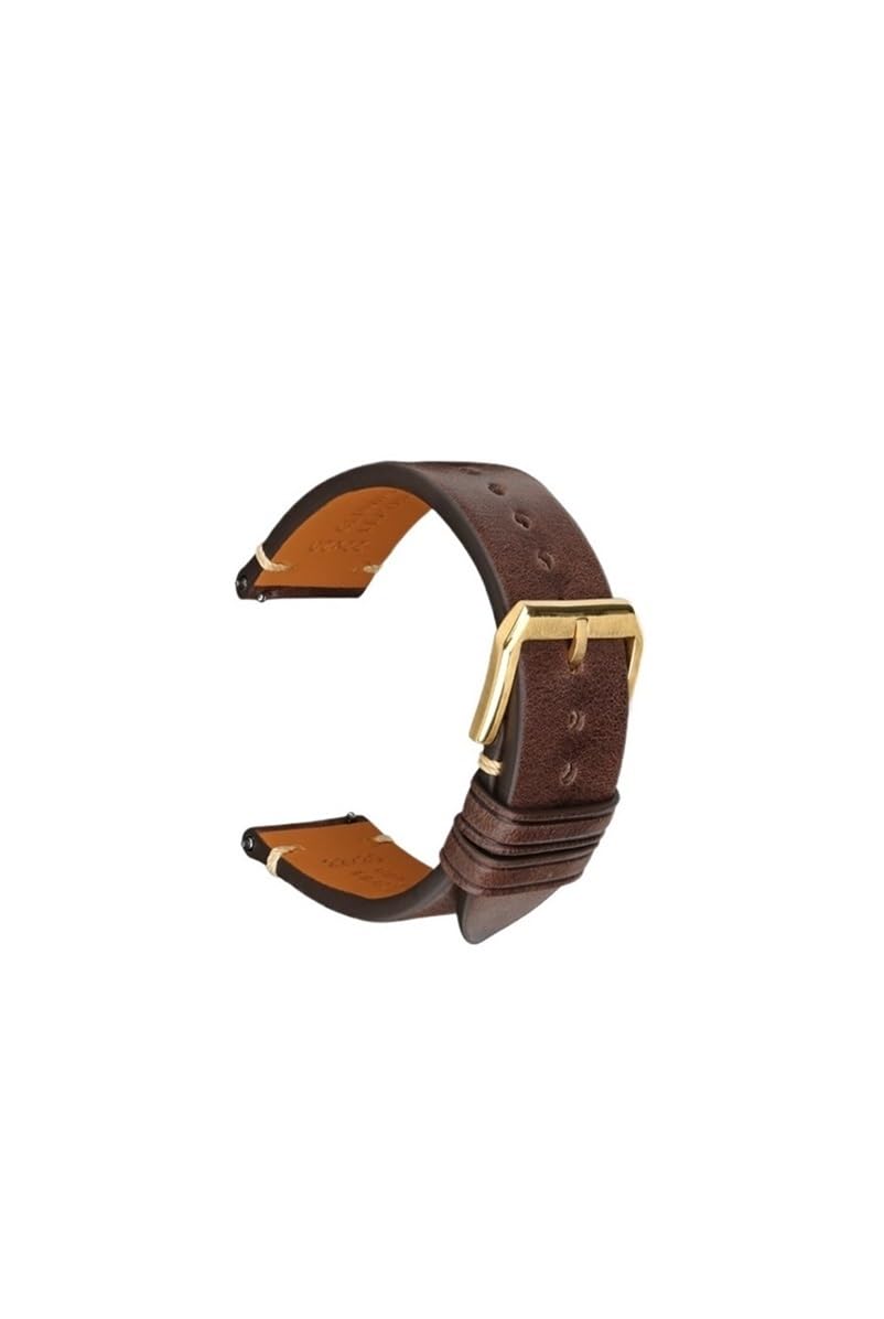lidianhuan Bracelet de montre à dégagement rapide avec fermoir papillon, cuir