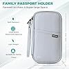 INNKGLE Passport Holder Travel Organizer -Silver Gray- RFID Blocking,Water Resistant, Wrist Strap – PU Polyester Document Wallet for Men & Women with Card Slots, Boarding Pass Pocket & Coin Pouch #2