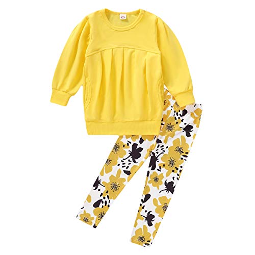 Image of CM C&M WODRO Toddler Girls Clothes Winter Warm Long Sleeve Tops+Long Pants Set