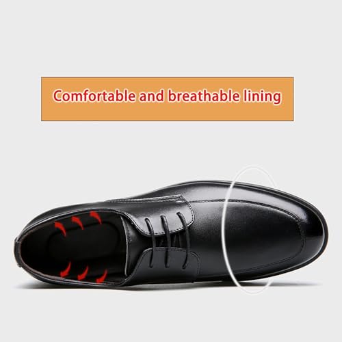 Men's Dress Shoes Business Office Oxfords Comfortable Shoes， Classic Business Dress Leather with Lace Up Elegant Wedding Party Shoes4