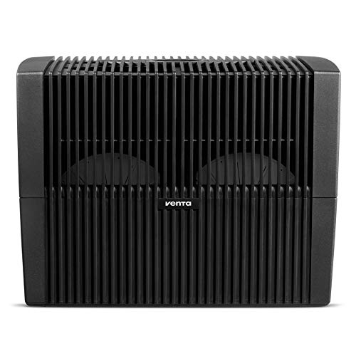 Venta LW45 Comfort Plus Humidifier in Black - Filter-Free Evaporative Humidifier for Spaces up to 645 ft²