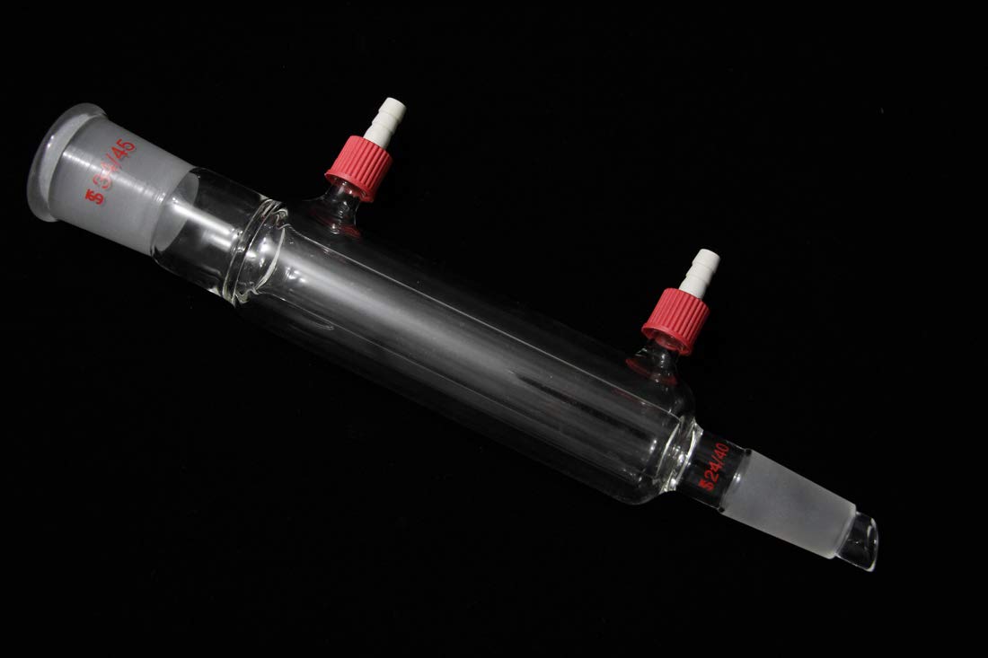 Cabezal de destilación de vidrio de recorrido corto de 5 l con condensador independiente. Aparato de destilación de alta precisión for uso en laboratorio.