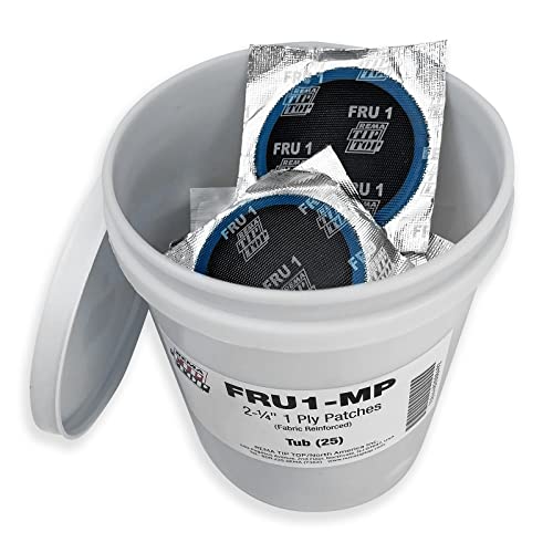 Image of Rema Tip Top FRU1-MP Fabric Reinforced Tire Repair Patches, 2-1 /2 inch 1-Ply Repair Units, 25 Count for Professional Tire Service