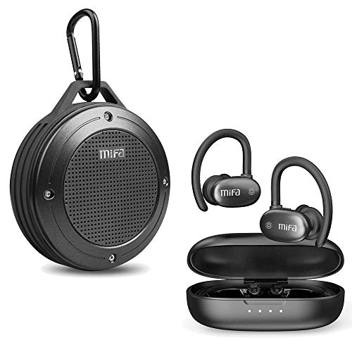 MIFA F10 Portable Bluetooth Speaker & X12 Sports Wireless Earbuds
