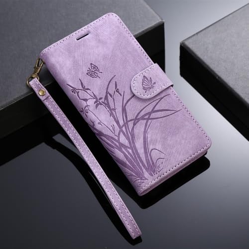 Étui iPhone 14 Pro Max rouge motif papillon en cuir élégant - 2