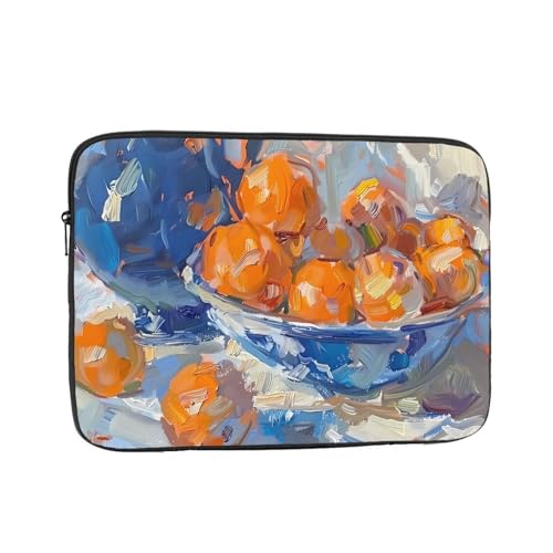 Oil Painting Fruit Plate Laptop Sleeve Case 15 Inch Suitable For Notebook Computer Tablet Traveling Carrying Simple Case