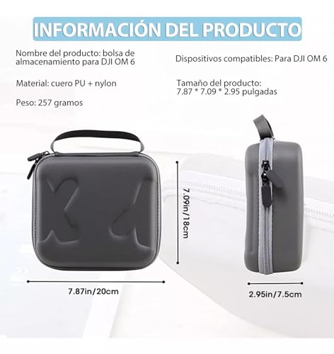 Image of ZORBES Storage Bag for DJI OSMO Mobile 6 Hard Shell Portable Carrying Case with Shoulder Belt for DJI OSMO 6,Accessories Travel Case OM6 Gimbal Stabilizer (Not Included Mobile 6)