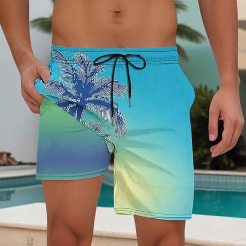 Mens Swimming Trunks with Compression Liner Fashion Print Shorts 7 inch Quick Dry Bathing Suit Anti Chafe Boardshorts2