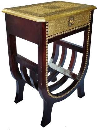 Mansi Enterprises Handcrafted Hand Painted U Shape Table for Living Room/Wooden Painted Bedside-image-31