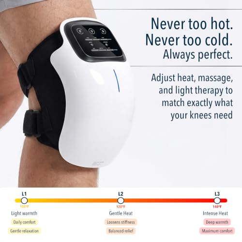 Image of FORTHiQ Cordless Knee Massager, Powerful Infrared Heat and Vibration Knee Pain Relief for Swelling Stiff Joints, Stretched Ligament and Muscles Injuries, July 2022 Upgrade with Longer Knee Straps