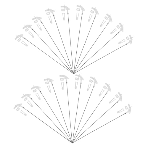 HEMOTON Enhance Rc Model Flying Skills 20 Sets of Metal Pushrod Stopper for DIY Airplane Linkage Assembly