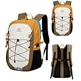 Mochila Trekking, Compacta com Costas Acolchoada, Resistente à Água, Preta, 32x48x15cm, Ideal para Caminhadas e Viagens (Cinza/OFF/Marrom)