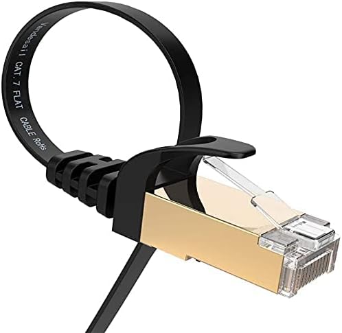 Ethernet Cable,VANDESAIL CAT7 Network Cable RJ45 High Speed STP LAN Cord for Laptop,PC,Router,Switch,Modem,PS4（3ft,Black,2pack