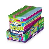 Feastables Mrbeast Strikes Sour Candy, Mixed Gummies With Watermelon, Green Apple, Strawberry, and Raspberry Flavors, Candy for Adults & Kids as Snacks or Dessert, Made With Fairtrade Sugar, 12CT