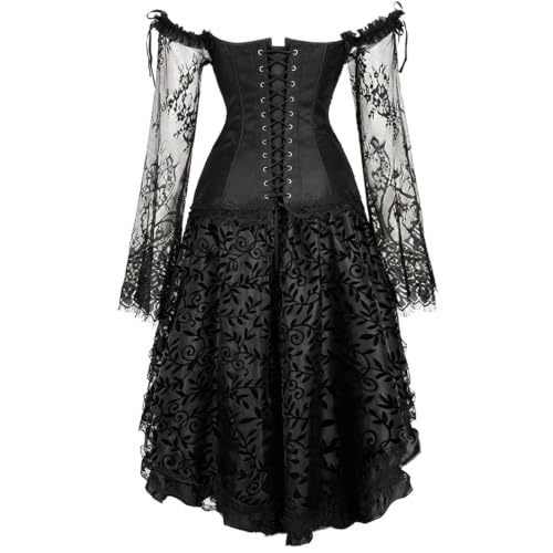 Corset Dress for Women Halloween Costume Steampunk Gothic Corset Dresses - image 4