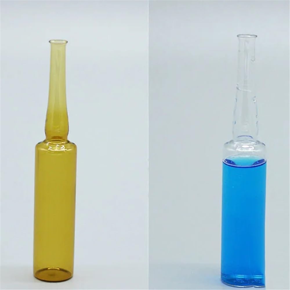 Laborgeräte und -ausrüstung 1/2/5/10/20 ml Labor Klar/Braun Glas Gebogene Ampulle Flasche Verwendet Zu Konservieren(Clear 20ml 20pcs)