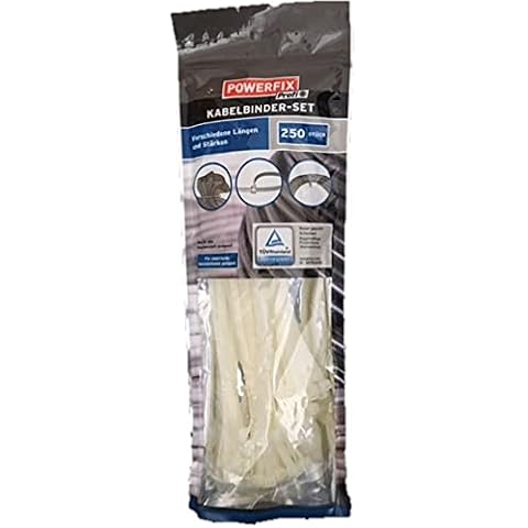 Powerfix Cable Tie Set 250 Pieces (White) Cover
