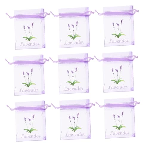 VINTORKY 20Pcs Lavender Sachets Empty Drawstring Bags for Herbs Spices Dried Flowers Organza Pouches for Closet Storage Elegant Present Idea for Home Fragrance Organization