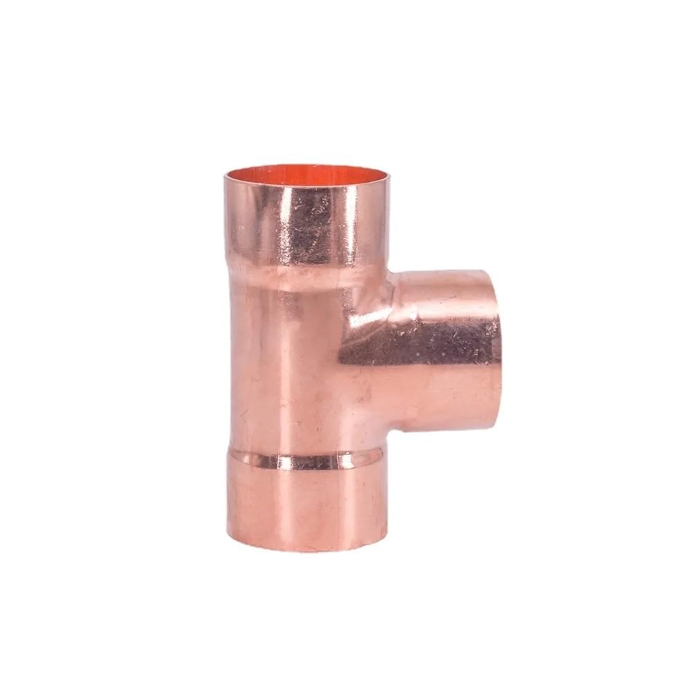 Te de cobre de 22mm para reparar tuberías de aire acondicionado y calefacción en el hogar