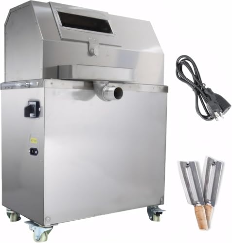 INTSUPERMAI 1500W Sugarcane Juicer Machine, Sugar Cane Crusher, 1300Lbs/H Max Capacity, 110V Commercial Electric Sugarcane Juicer with Enlarge Rectangle Feed Inlet, Stainless Steel Sugar Cane Press