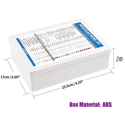 Swpeet 267 Pcs Organic Chemistry Molecular Model Student And Teacher Kit, Chemistry Molecular Model Student And Teacher Set - 116 Atoms & 150 Links & 1 Short Link Remover Tool #TOP6