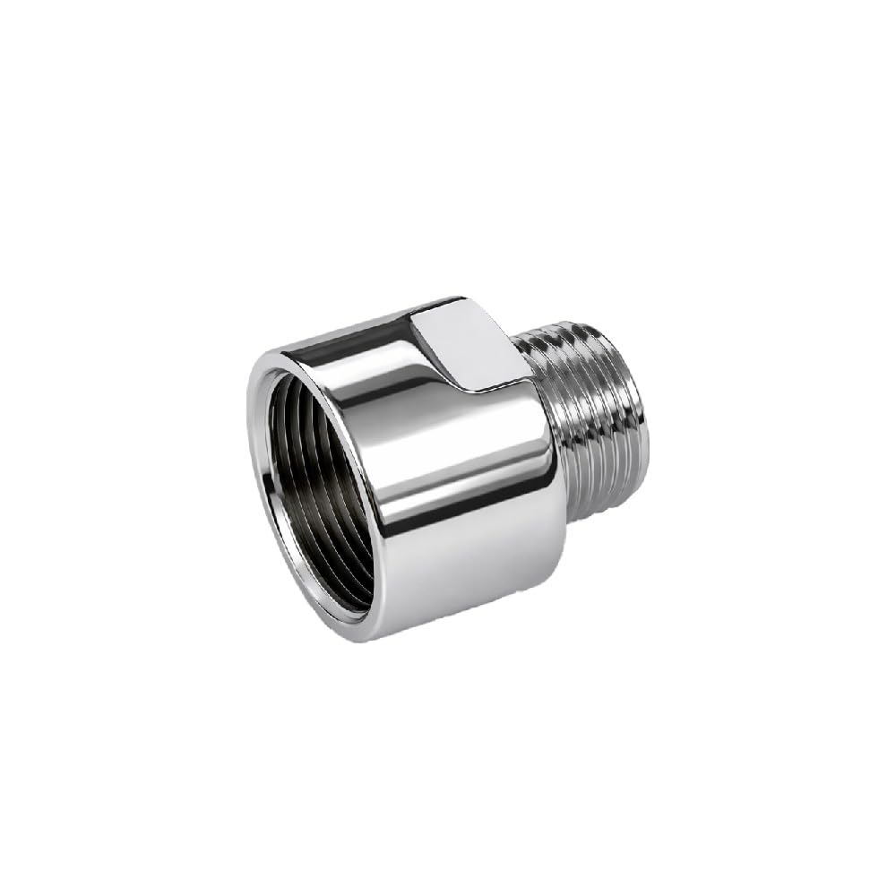 viking Brass CP Adapter Thread (1)15mm (1/2”), Inner Thread (2)10mm (3/8”), Outer with Chrome Plated Pack of 2 - secure and leak-free connection between pipes or fittings-picture-10
