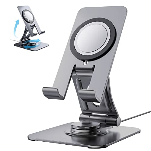 Qll 360° Rotating Foldable Tablet Stand For Desk, Sturdy Aluminum Alloy Ipad Holder For Office, Commercial, Business, Retail Kiosk Store, Kitchen, Compatible With All Cell Phones&Tablets 4-13'' #TOP23