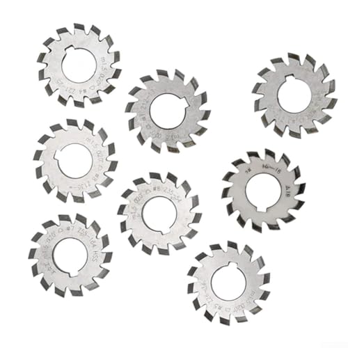 ReachMall - Kit de 8 fraises à engrenage en acier rapide pour module 1 5 vitesses, diamètre intérieur de 22 mm