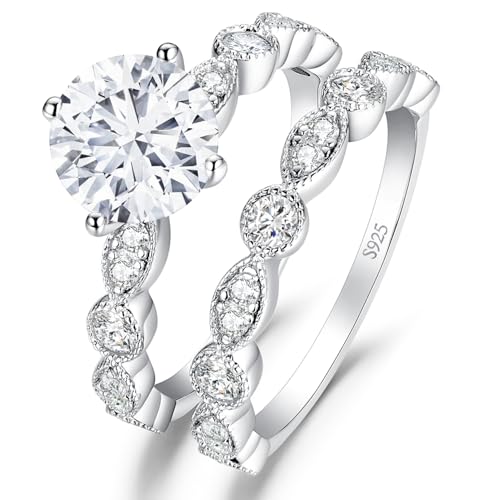 2CT Solitaire Cubic Zirconia Promise Engagement Ring For Women 92...