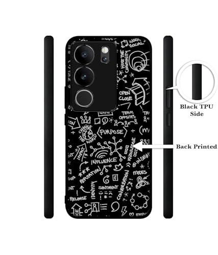 Image of Formulas Design Premium 2D Printed Metal Back Case Cover for Vivo V29 5G / V29 Pro 5G