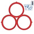 Flush Valve Seal for Kohler, 3 Pack Silicone Toilet Flush Valve Replacement kit for Kohler GP1059291 Upgraded Leak-Proof Flush Valve Seal Kit Compatible with Canister K-GP1059291 (3pcs red)