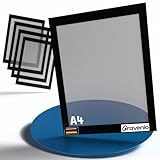 Magnetrahmen A4, 5 Stück - Magnettasche, Magnetischer Dokumentenhalter für Büro & Laden, Infotafel (Schwarz)