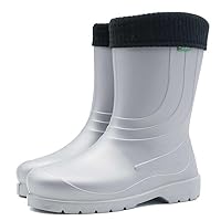 Ladies Thermal Wellingtons Mid Calf Boots UK 7 / EU 40 Lightweight EVA Women Wellies -30C SILVER Adults Shoes Forest/Hunting/Rain/Fishing/Gardening Warm Waterproof Women's Snow Boot
