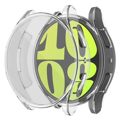 Environmental-Friendly Anti-Slip Ultra-Thin Snap-On Back Protective Soft TPU Case Cover Skin Compatible with Samsung Galaxy Watch 6 44mm LTE SM-R945U