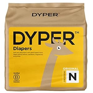 Pack of newborn size DYPER Viscose from Bamboo Baby Diapers .