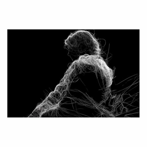 Tableau toile silhouette masculine pour décoration murale de chambre et salon