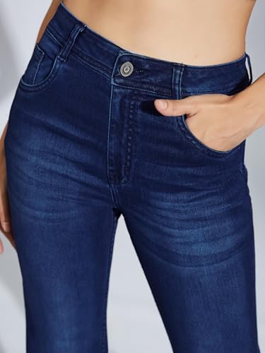 Image of Miss Chase Women's Wide Leg High Rise Regular-Length Stretchable Denim Jeans