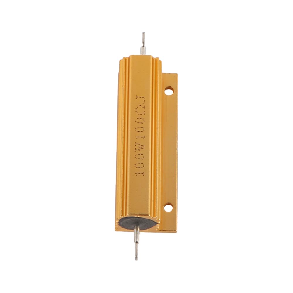 FONGKNOX 2 Stück 100W 10 Ohm Aluminium-Widerstand RX24 – Goldgehäuse, Drahtwiderstand Für Leistungstests & Kühlkörper