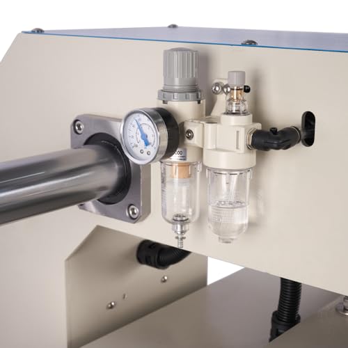 Máquina de termofijado neumática profesional con doble platina y control digital miniatura 4
