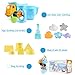 balnore Kids Beach Sand Toys,20 Pieces Sand Toys Set in Reusable Mesh Bag with Pail Car Animals Castle and Other Tools Kit Macaron