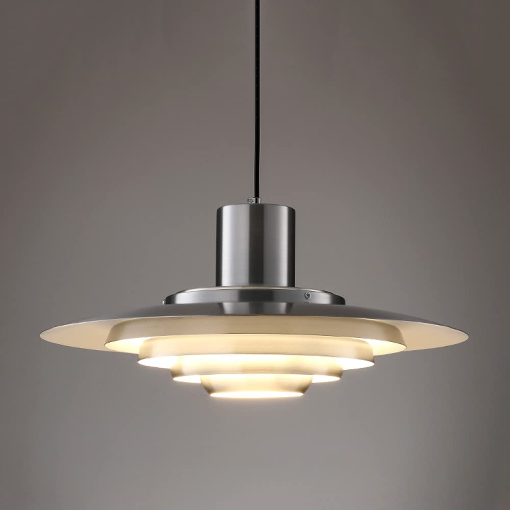 Jadssox Nordic Artichoke Pendant Light Metal Hanging Lamp Indoor Chandelier, Modern UFO Kitchen Island Lighting Fixtures, Restaurant Bar Coffee Dining Room Suspension Lamps