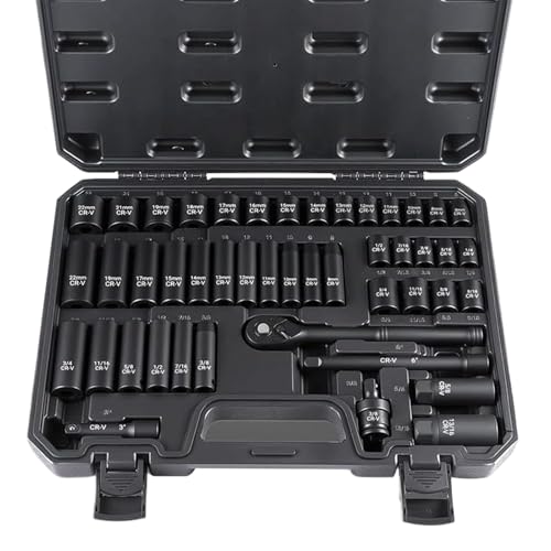 Hqunjikp Ratchet Set | Metric Socket Tool Set | Multi-Function Automotive Repair Supplies, Quick-Release Mechanic Tool for Furniture Assembly Industrial Machinery Home Improvement