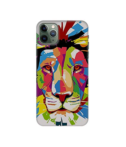 Image of Amazon Brand - Solimo Designer Lion Multicolor Vector 3D Printed Hard Back Case Mobile Cover for Apple iPhone 11 Pro Max
